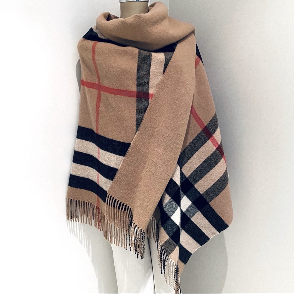 Burberry Collette Reversible Half Mega Check Cape. - image 1